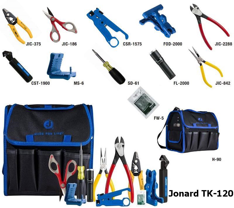 Набор инструмента для подготовки оптоволокна к сварке Jonard TK-120